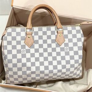 Louis Vuitton Speedy 30 Azur Bag